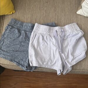 90 Degree By Reflex Athletic Shorts in Gray and Lilac